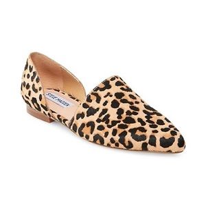 Steve Madden Leopard-Print Calf Hair Flat Loafer size 9